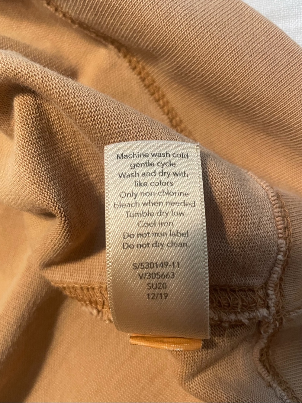Athleta Short-Sleeve Oversized Boxy Crew Neck Pocket T Shirt in Camel/Tan Sz S - Picture 7 of 9